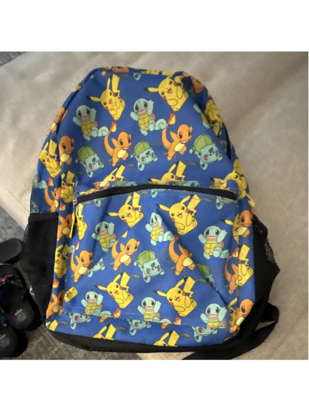 Pokémon Medium Kids Backpack Blue Zip Print Pikachu Charmander & More